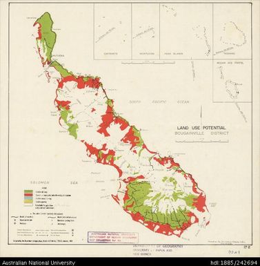 Papua New Guinea, Land Use Potential Bougainville District, Sheet 17.2, 1969, 1:1 584 000