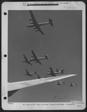 Formation Of Boeing B-29 "Superfortresses"', Based On Guam, Marianas Islands. May 1945. (U.S. Air Force Number A67923AC)