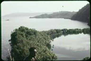 Man and coast landscape