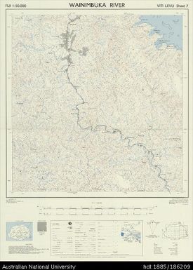 Fiji, Viti Levu, Wainimbuka River, Series: X754, Sheet 7, 1961, 1:50 000