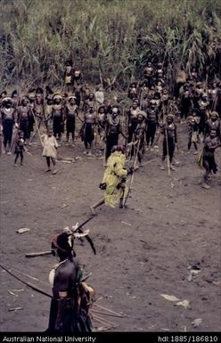 Mendi people with spears