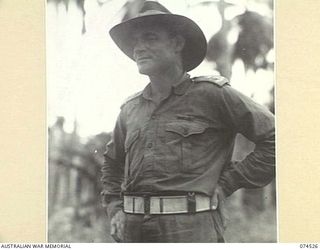 MADANG, NEW GUINEA. 1944-07-07. VX185 LIEUTENANT-COLONEL G.F. SMITH, DSO, COMMANDING OFFICER, 24TH INFANTRY BATTALION