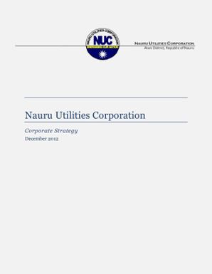 Nauru Utilities Corporation - Corporate Strategy