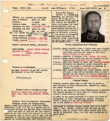 MCDONALD, JOHN - Alcatraz Number 339 - Warden's Notebook