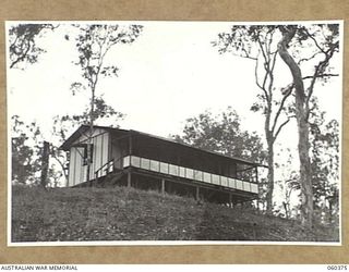 SOGERI, NEW GUINEA. 1943-11-20. THE CHIEF INSTRUCTOR'S RESIDENCE A THE SCHOOL SIGNALS, NEW GUINEA FORCE