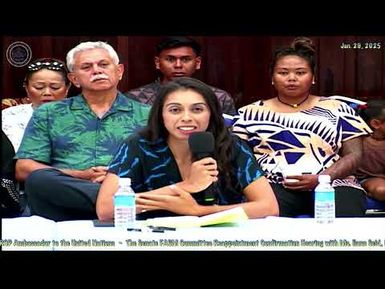 The Senate FASM Committee Confirmation Hearing with Ilana Seid Ambassador to the United Nations