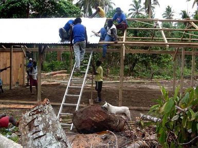 Building a soap factory, Vanuatu