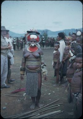 New Year's Day festivities at Minj Station, 1955, a special dress : Minj Station, Wahgi Valley, Papua New Guinea, 1954 / Terence and Margaret Spencer
