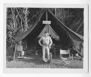 [Major Smith In Front of VMF-223 Ready Tent]