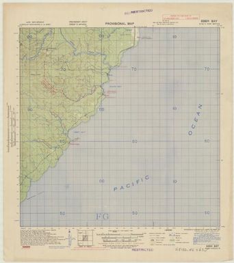 New Britain, provisional map (Eber Bay , overprinted)