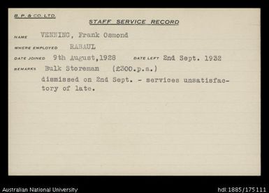 Venning, Frank Osmond