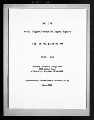 Overlay indexes for degree square 05S134E