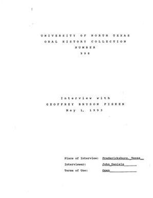 Oral History Interview with Geoffrey Fisken, May 1, 1993