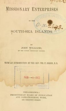 Missionary enterprises in the South-Sea islands