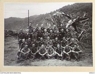 BUT, NEW GUINEA. 1945-04-10. 2/8 INFANTRY BATTALION OFFICERS (FOR IDENTIFICATION OF 31 NAMED PERSONNEL REFER TO PROVISIONAL CAPTION OR NAME INDEX)