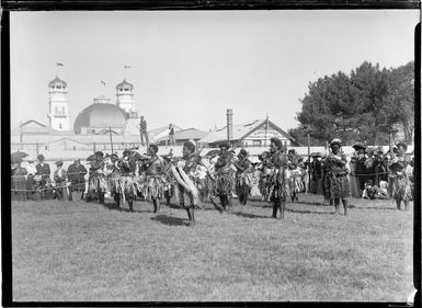 Fijian group performing, New Zealand International Exhibition Christchurch