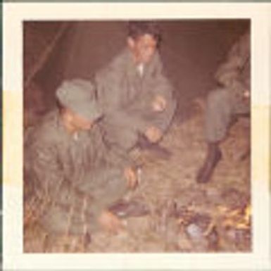 Three soldiers, Fike, Levesque and unknown, Bellows AFB, Hawaii, 1965