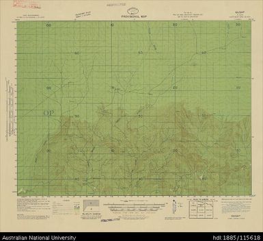 Papua New Guinea, Northeast New Guinea, Gusap, Provisional map, Sheet B55/6, 1943, 1:63 360