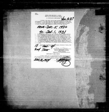 Volume 227: December 5, 1930 - January 2, 1931