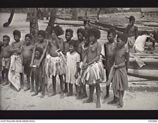 PORT MORESBY, NEW GUINEA. 1943-08-11. NATIVE CHILDREN OF TUPUSELEI