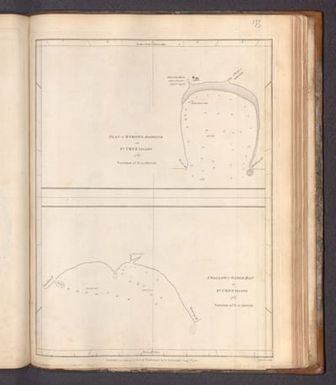 Plan of Byrons Harbour on St. Cruz Island 1767 (with) Swallow or Water Bay on St. Cruz Island 1767