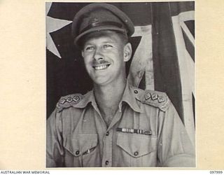 CAPE WOM, WEWAK AREA, NEW GUINEA. 1945-10-17. CAPTAIN R.W. SANGSTER, Q BRANCH, HEADQUARTERS 6 DIVISION