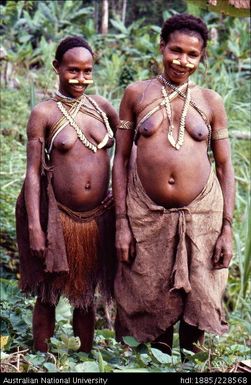 Bogaia women dress in a very similar way to those on other parts of the East Strickland plain and the Great Papuan Plateau