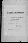 Patrol Reports. East New Britain District, Kokopo, 1962 - 1963