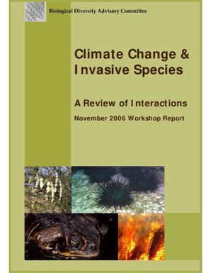 Climate Change & Invasive Species : a review of interactions, workshop report