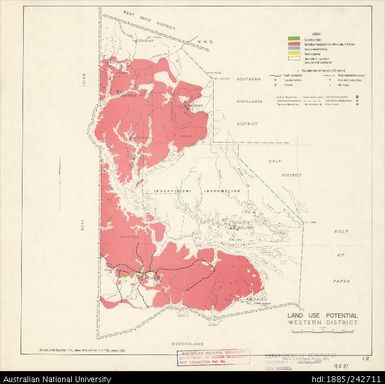 Papua New Guinea, Land Use Potential Western District, Sheet 1.2, 1969, 1:1 584 000