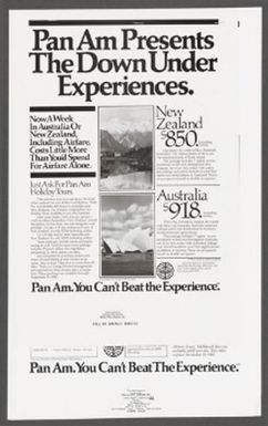 Pan Am Presents The Down Under Experiences.