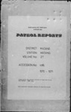 Patrol Reports. Madang District, Madang, 1970 - 1971