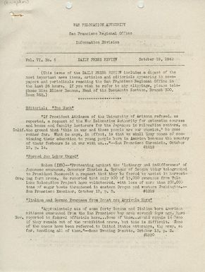 Daily Press Review, Vol. VI, No. 6