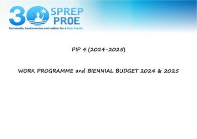 Performance Implementation Plan (PIP 4) 2024-2025 : Work Programme and Biennial Budget 2024 & 2025