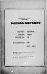 Patrol Reports. Central District, Tapini, 1972-1973