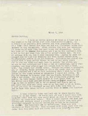 Letter from Sidney Jennings Legendre, March 7, 1943
