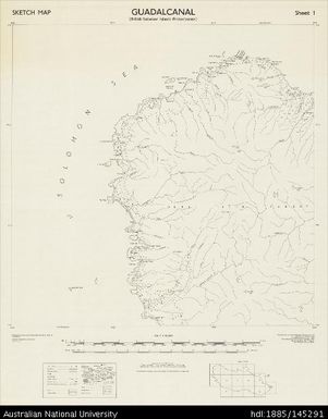 Solomon Islands, British Solomon Islands Protectorate, Guadalcanal, Series: D.C.S. (Misc) 91 (Sketch), Sheet 1, 1955, 1:50 000