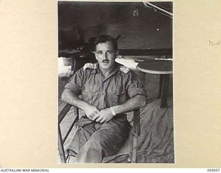 BORAM BEACH, WEWAK AREA, NEW GUINEA. 1945-08-31. LIEUTENANT COLONEL A.C. MENDELSOHN, COMMANDING OFFICER 2/15 FIELD AMBULANCE