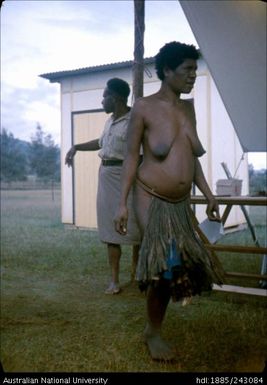 Woman entering the election area
