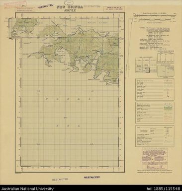 Papua New Guinea, Southern New Guinea, Argyle, 1 Inch series, Sheet 1273, 1943, 1:63 360