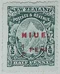 Stamp: New Zealand - Niue Half Penny