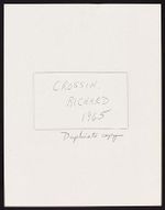 Crossin, Richard S., 1965-1966, 1968