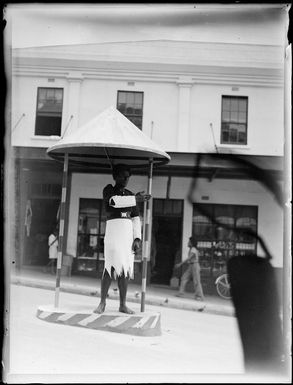 Traffic policeman, [Suva?], Fiji