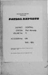 Patrol Reports. Central District, Port Moresby, 1948-1953