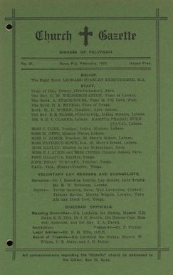 Church Gazette, Polynesia: February 1933