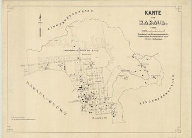 Karte von Rabaul / bearbeitet vom Vermessungsamt des Kaiserlichen Gouvernements nach eigenen Aufnahmen