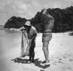 Fisherman and Walter H. Munk, Majuro, Marshall Islands