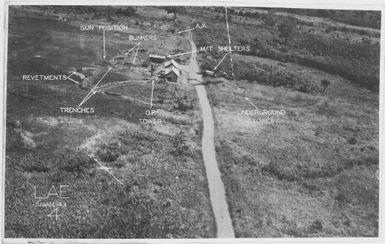 [Aerial photographs relating to the Japanese occupation and defense areas in Lae, Papua New Guinea, 1943] (122)