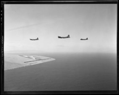 [Boeing B-17E Flying Fortresses in flight]