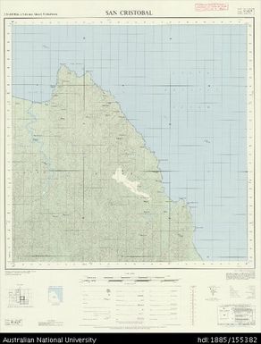 Solomon Islands, British Solomon Islands Protectorate, San Cristobal, Series: X711, Sheet 10-162-9, 1972, 1:50 000